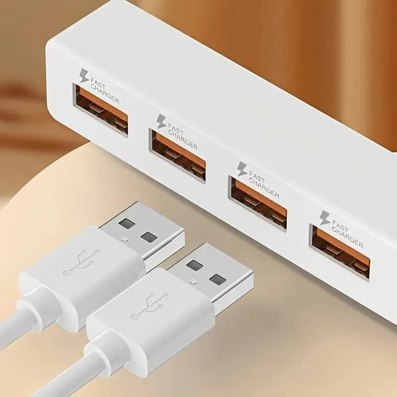 USB 2.0 4-Port Power Strip Charging Extension Cable USB Hub Multi-Port Socket with Power PC Computer Accessories thumbnail 5