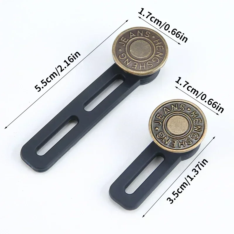 6PCS Jeans and Pants Button Waist Adjustment for DIY Pants Jeans Free Sewing Waist Extenders Buttons for Women and men NK004 thumbnail 3