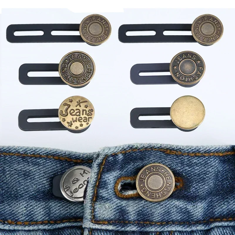 6PCS Jeans and Pants Button Waist Adjustment for DIY Pants Jeans Free Sewing Waist Extenders Buttons for Women and men NK004 thumbnail 2