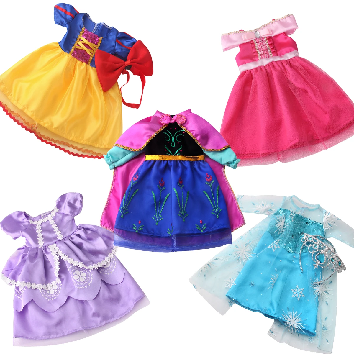 18 inch doll girl princess dress doll cos costume props doll party dance princess dress doll costume props accessories thumbnail 3