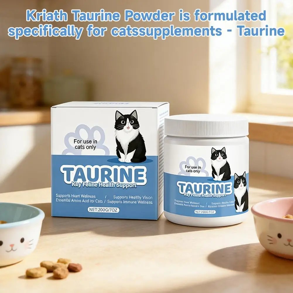 200g Taurine Powder for Cats – Essential Amino Acid Supplement for Heart Health & Function, Supports Cardiac Muscle Health Care thumbnail 3
