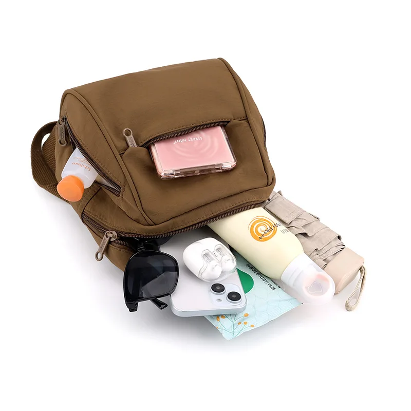 Casual Commuter Large Capacity Nylon Backpack Simple Fashionable Korean Style Travel Bag Breathable Double Shoulder Bag thumbnail 5
