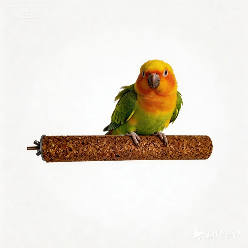 Multi-functional parrot clawing and climbing cork station pole toy, hamster teething stick, entertainment toy supplies thumbnail 3