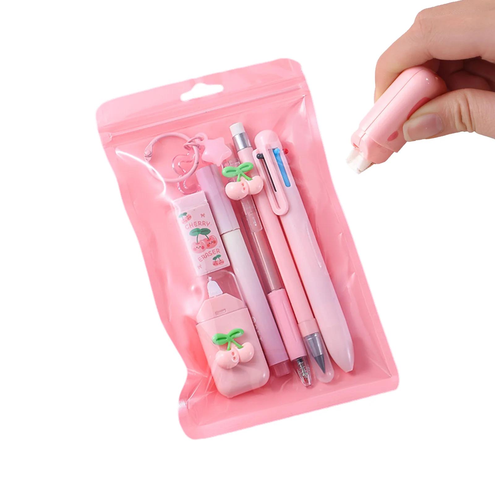 7pcs/set Fruit Stationery Set School Supplies Avocado Grape Cherry Style School Office Stationery For Education Goodies Supplies thumbnail 4