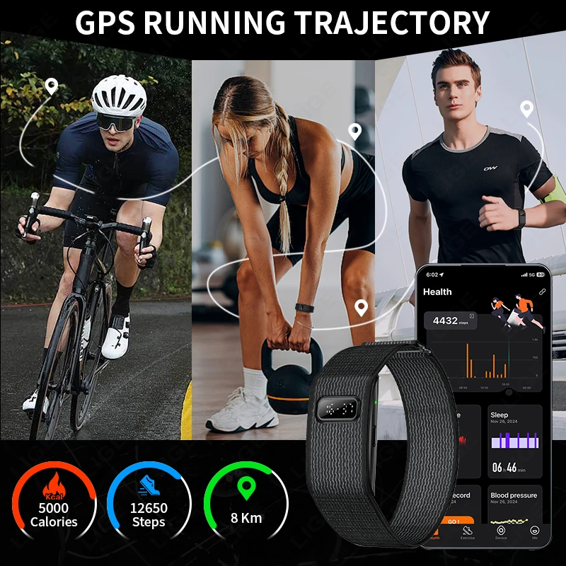 2026 No Screen Smart Watch for Men Women Waterproof Sport Electronic Bracelet Fitness Tracker Heart Rate Sleep Monitor Pedometer thumbnail 3