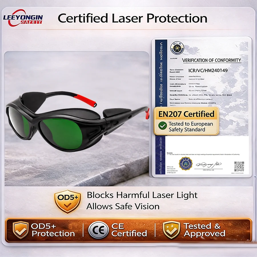 Laser Eyewear Safety Goggles for Engraver Cutter Marking DIY Workshop Fiber Laser Multi Range Eye Protection Glasses 532 1064nm thumbnail 5
