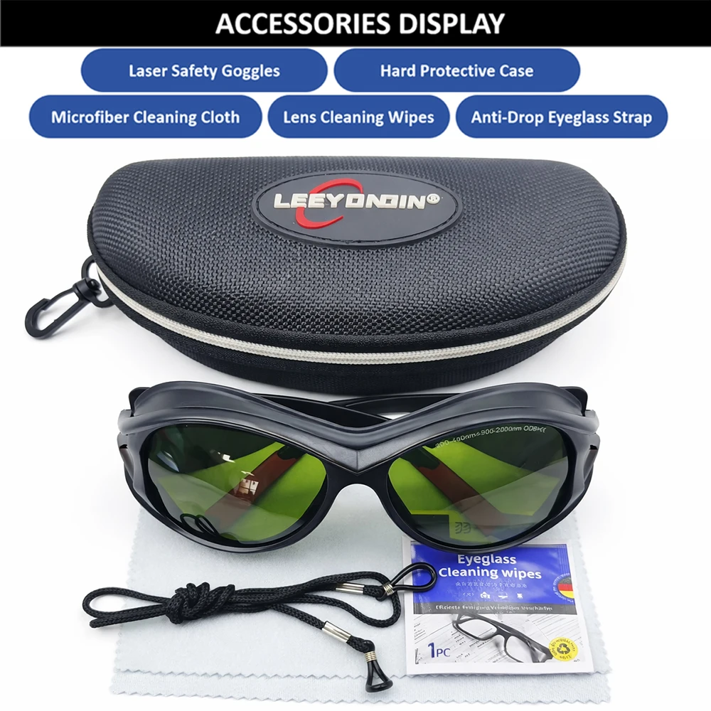 Laser Eyewear Safety Goggles for Engraver Cutter Marking DIY Workshop Fiber Laser Multi Range Eye Protection Glasses 532 1064nm thumbnail 6