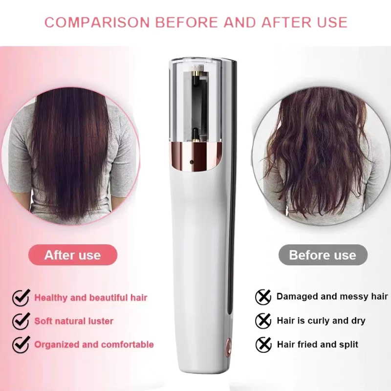 Charging split hair clipper is a rechargeable household tool hair clipper suitable for drying damaged split, broken, fragile