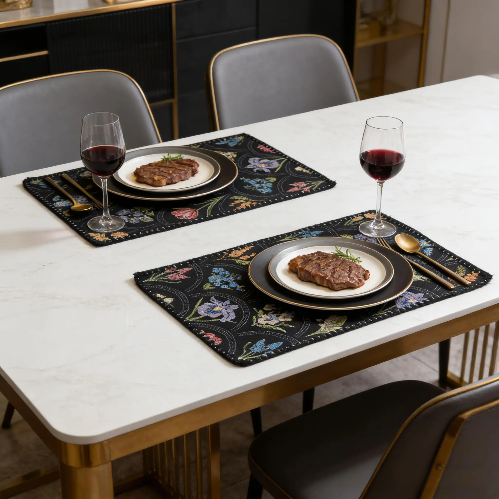 Premium Cotton Linen Placemats for Dining Table Woven Cloth Table Mats Heat-Resistant Washable Cotton Table Mats for Kitchen Tab thumbnail 6