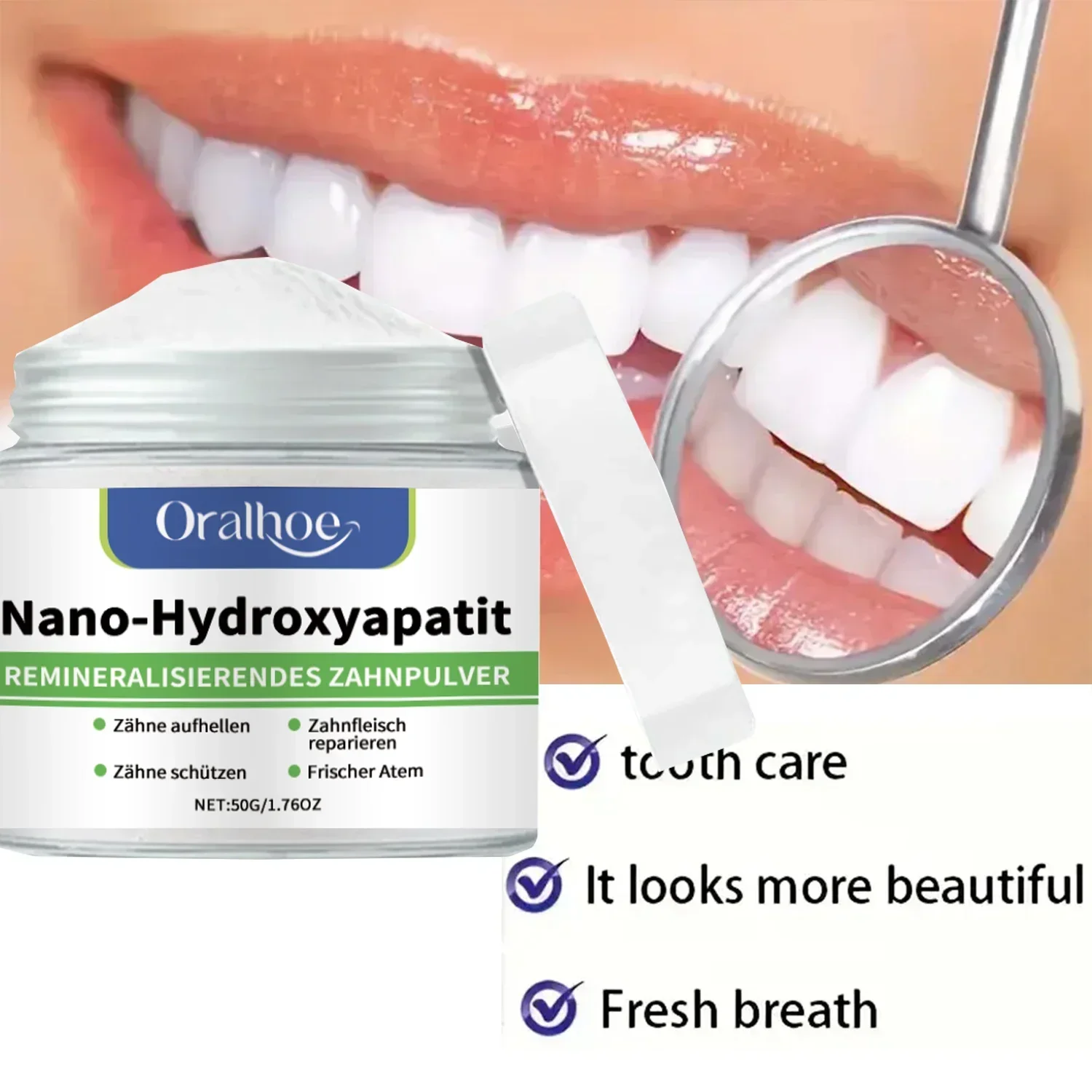 Teeth Whitening Powder Deep Cleaning for Men & Women  Brightening Yellow Teeth Removal Stain Cleaning Oral Hygiene Fresh Breat thumbnail 2