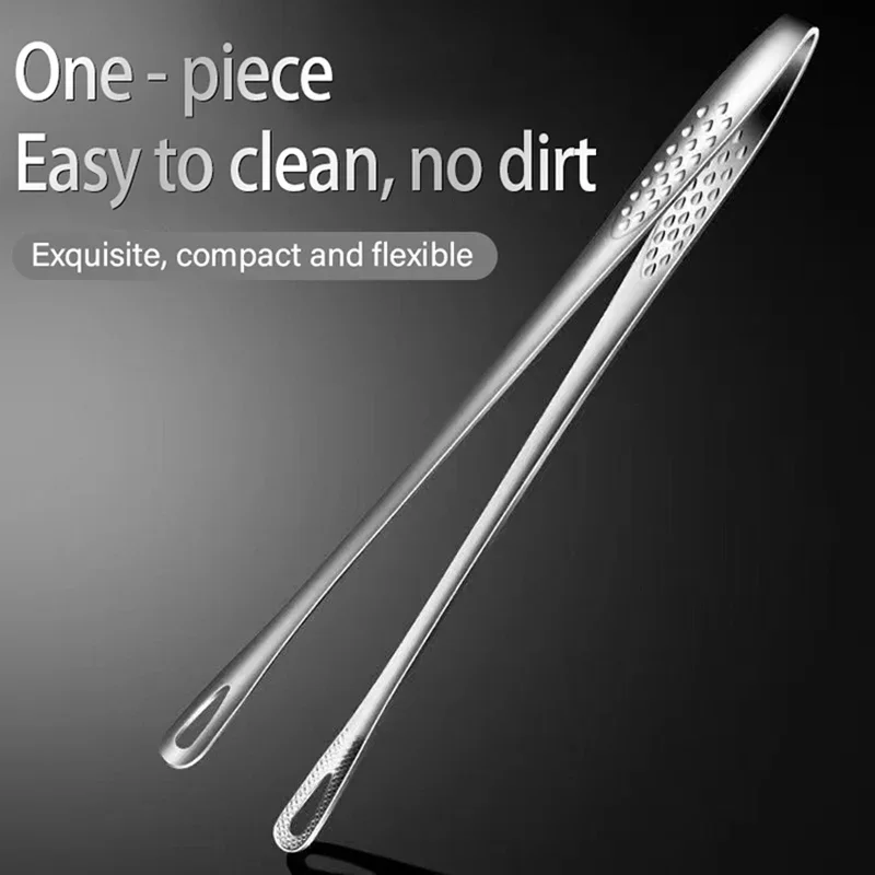 Stainless Steel Kitchen Tongs BBQ Grill Meat Barbecue Tongs Clip Food Utensils Cooking Tweezers Food Tongs CFQJ002 thumbnail 3
