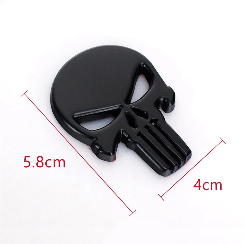 Skull Metal Motorcycle Stickers Motorcycle Emblem Scratch Stickers Fuel Tank Decoration Tail Side Marker Body Stickers thumbnail 6