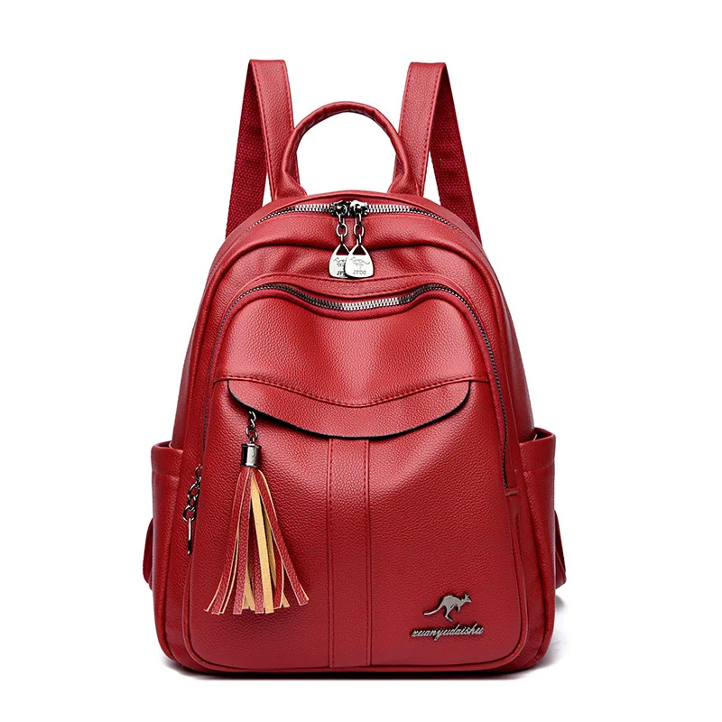 Women's Large Capacity Casual Commuter Backpack Fashionable Lightweight Multifunctional Travel Bag Soft PU Waterproof Wear-re... thumbnail 4