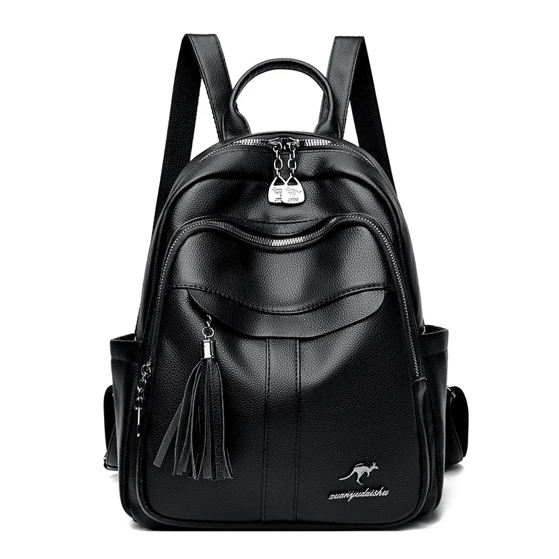 Women's Large Capacity Casual Commuter Backpack Fashionable Lightweight Multifunctional Travel Bag Soft PU Waterproof Wear-re... thumbnail 3