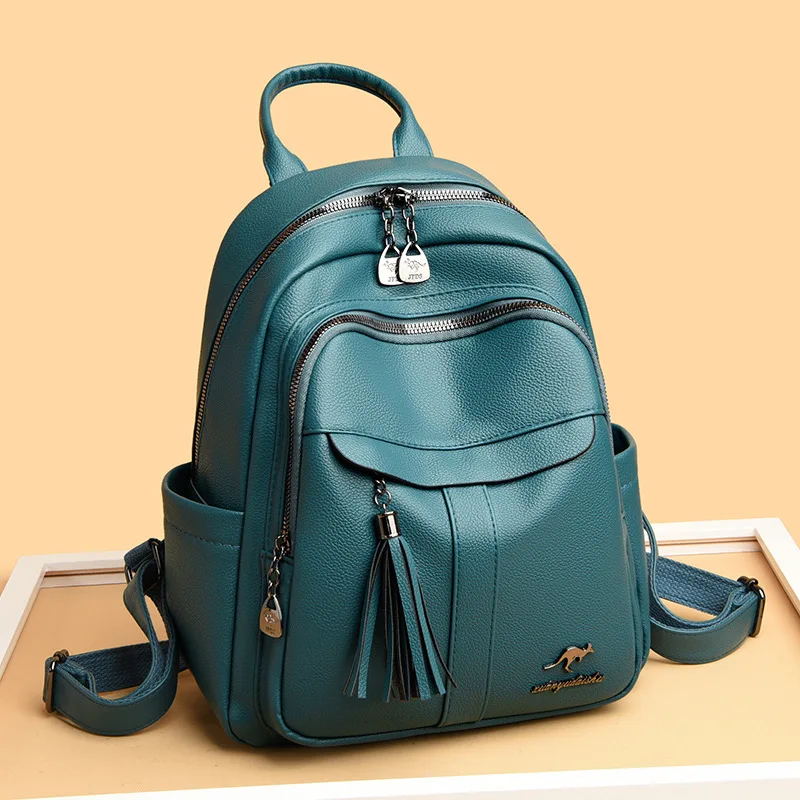 Women's Large Capacity Casual Commuter Backpack Fashionable Lightweight Multifunctional Travel Bag Soft PU Waterproof Wear-re... thumbnail 2