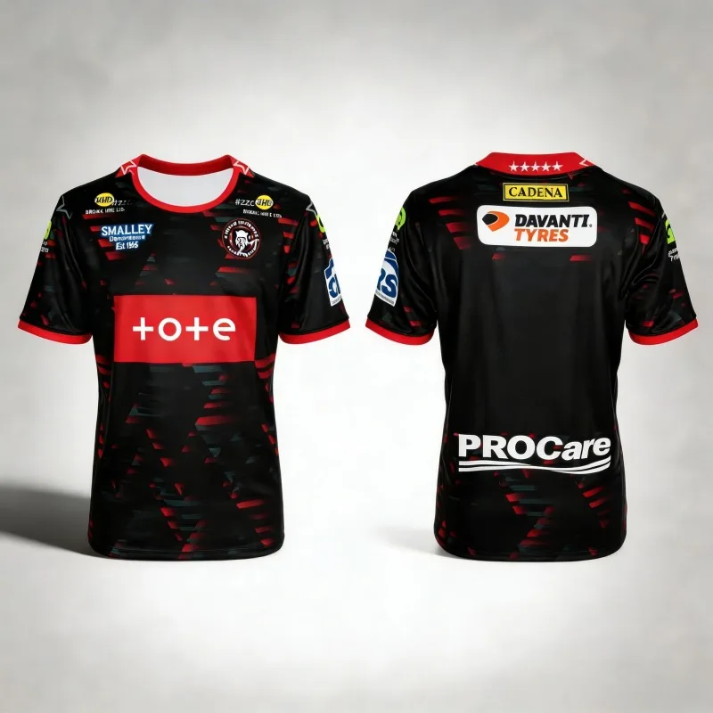 2026 Summer New Family Kids Tees Popular Wigan Warriors Away Jersey Replica Jersey for Adults and Children T-shirts Comfortable thumbnail 2