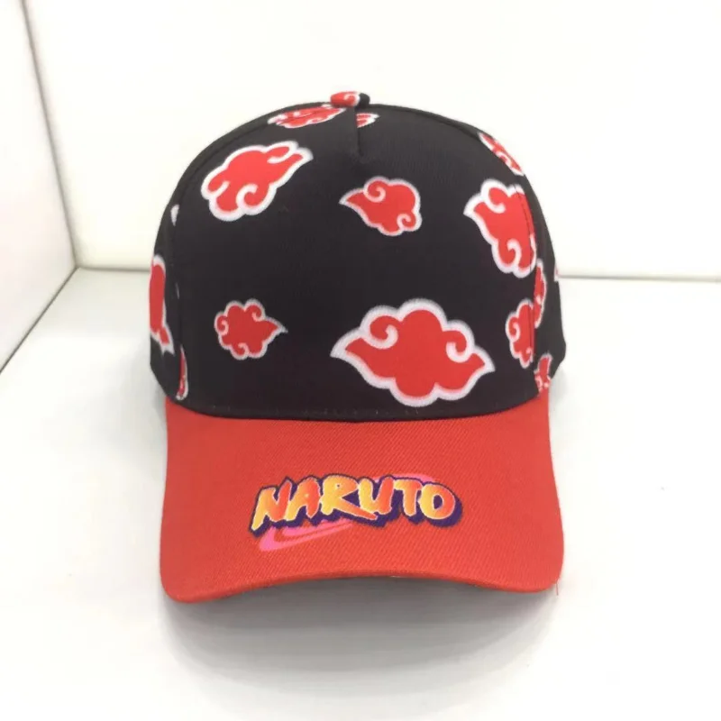 Naruto Anime Mascot Naruto Uchiha Family Red Cloud Cartoon Emblem Hat Embroidered Cotton Baseball Cap Fashion Hat Gift thumbnail 2