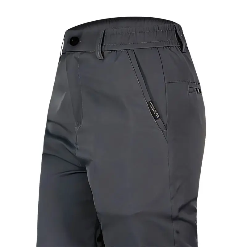 2026 Men's Ice Silk Straight Leg Thin Breathable Casual Pants Summer Business Long Trousers Fashionable Versatile Lightweight thumbnail 5