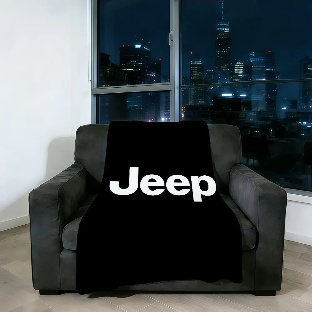 Blanket Super J-Jeep-ES Cool Warm Comfortable Logo Plush Throw Blanket Child Home Sofa Bedroom Car Gift thumbnail 5