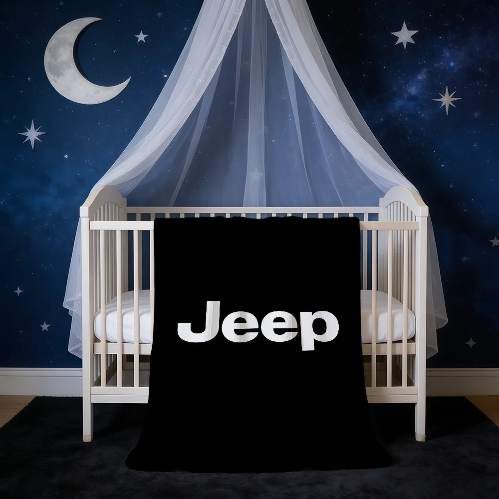 Blanket Super J-Jeep-ES Cool Warm Comfortable Logo Plush Throw Blanket Child Home Sofa Bedroom Car Gift thumbnail 2