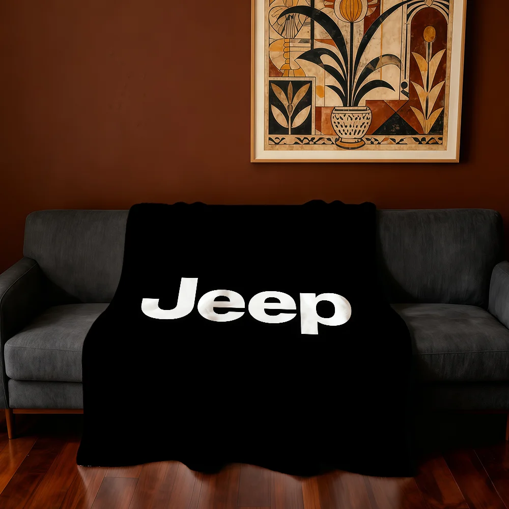 Blanket Super J-Jeep-ES Cool Warm Comfortable Logo Plush Throw Blanket Child Home Sofa Bedroom Car Gift thumbnail 4