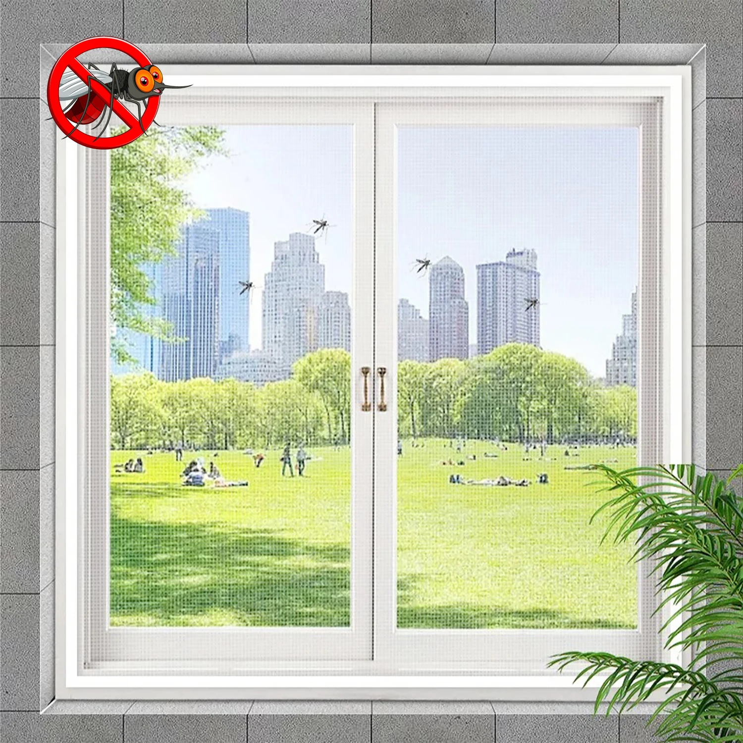 Summer mosquito nets, curtains and window treatments, mosquiteras para ventana，moustiquaire (white) thumbnail 2