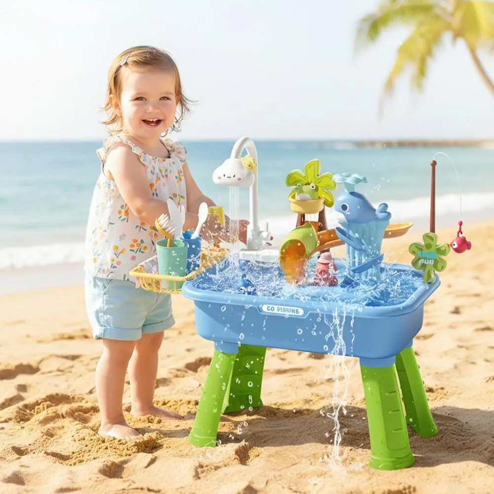 Kids Electric Circulating Water Sink Toys, Pretend Play Kitchen Dishwasher, Role Play  Kitchen Water Basin Educational Toy thumbnail 3