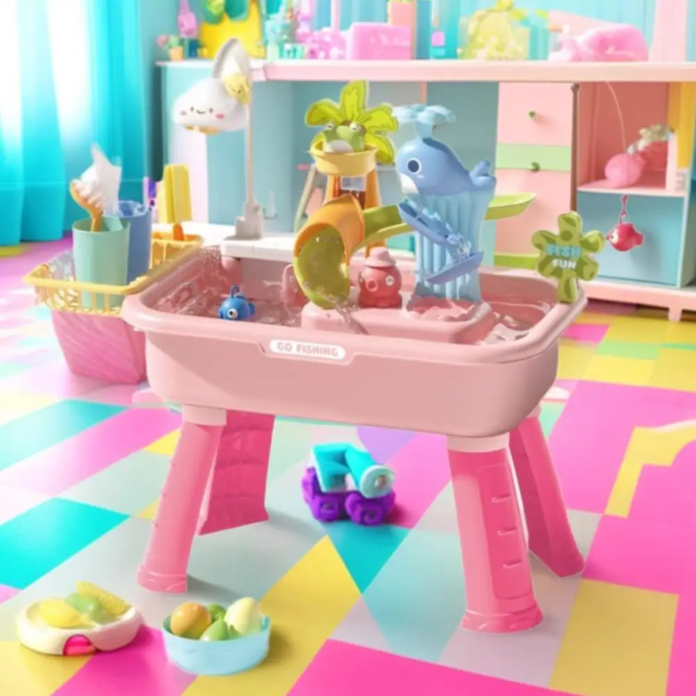 Kids Electric Circulating Water Sink Toys, Pretend Play Kitchen Dishwasher, Role Play  Kitchen Water Basin Educational Toy thumbnail 5