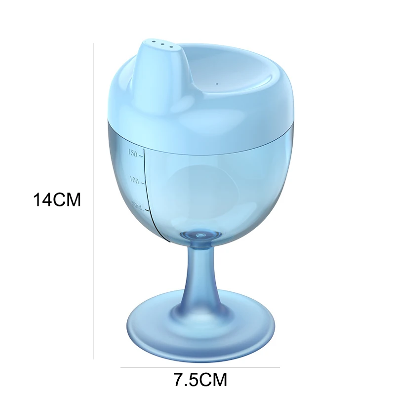 Novelty Wine Glass Shaped Sippy Cup with Lid 150ml Baby Learning Drinking Bottle Kids Toldder Nursing Bottle Infant Feeding Cups thumbnail 5