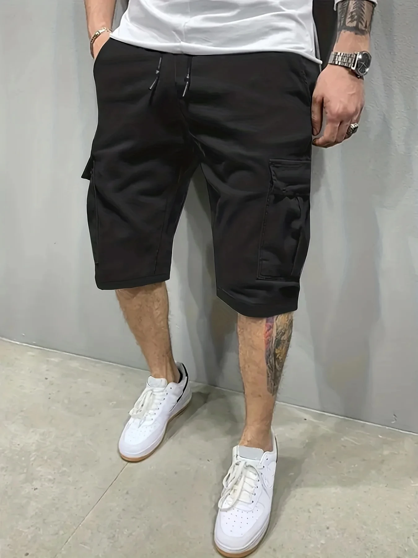 5XL Plus Size Cargo Shorts Men's Fashion Summer Big Size Casual Big Size Pants Students Trend Port Wind Gym Pants Outwear Men