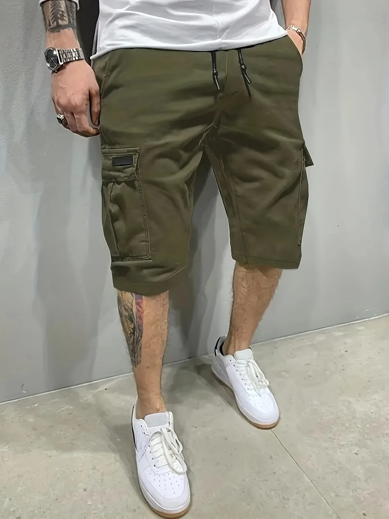 5XL Plus Size Cargo Shorts Men's Fashion Summer Big Size Casual Big Size Pants Students Trend Port Wind Gym Pants Outwear Men thumbnail 2