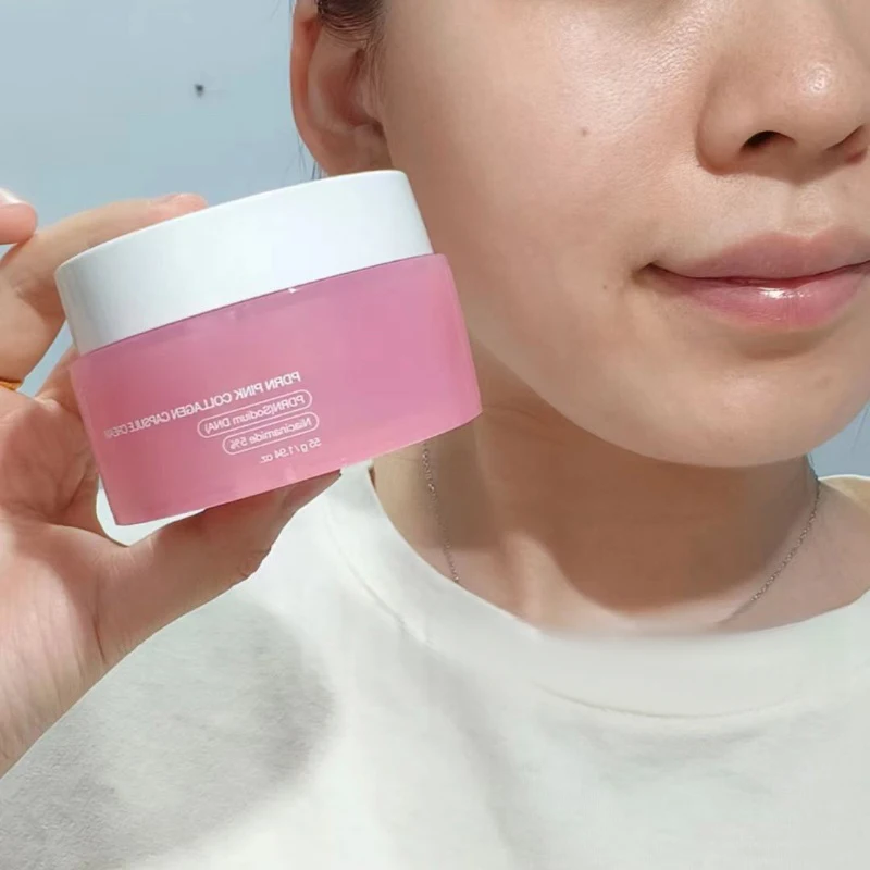 PDRN Pink Collagen Capsule Cream with Niacinamide Cream for Uneven Skin Tone Lightweight Face Moisturizer original korean cream thumbnail 2