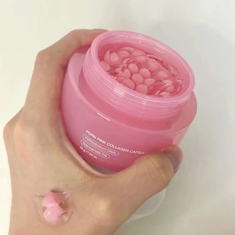 PDRN Pink Collagen Capsule Cream with Niacinamide Cream for Uneven Skin Tone Lightweight Face Moisturizer original korean cream thumbnail 5