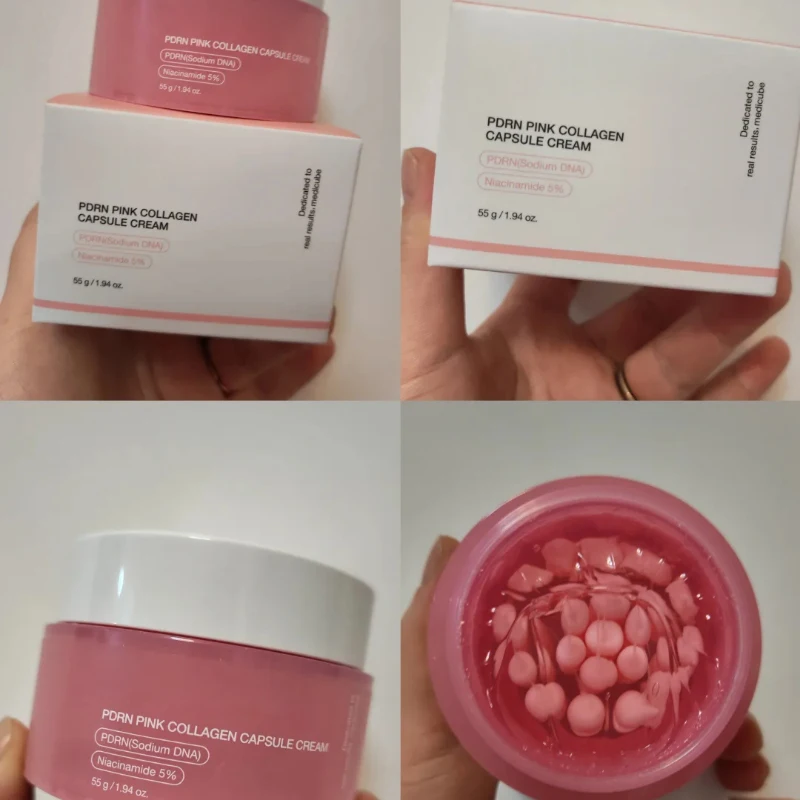 PDRN Pink Collagen Capsule Cream with Niacinamide Cream for Uneven Skin Tone Lightweight Face Moisturizer original korean cream thumbnail 3