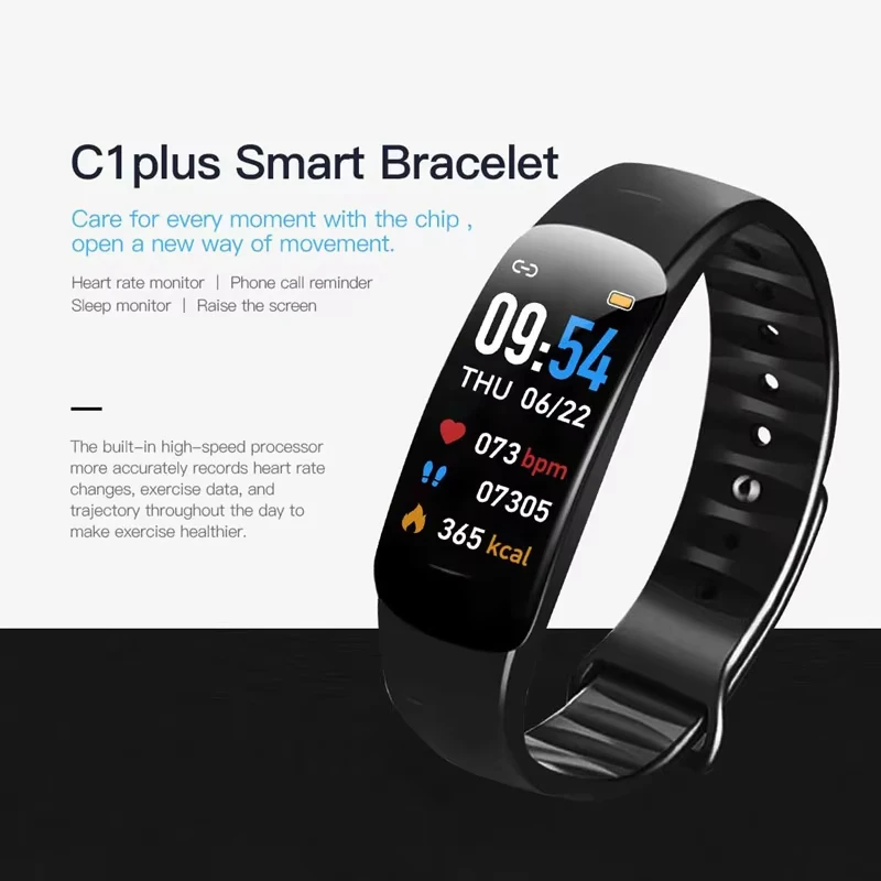 Lenovo Smart Sport Watch Step Waterproof Fitness Bracelet  C1 Pro Bluetooth 5.3 Fitness Tracker Heart Rate Blood Pressure Sleep thumbnail 2