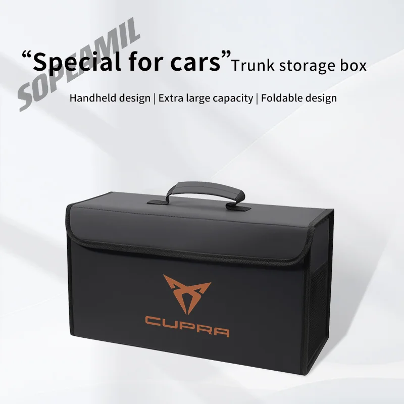 For Cupra Ateca Born Leon IBIZA Raval Formentor Terramar Tavascan Car Trunk Storage Box Capacity Foldable Stowing Tidying Bag thumbnail 2