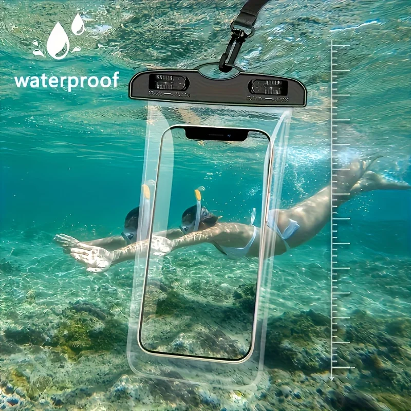 Universal Waterproof Phone Pouch, Beach Travel Dry Bag, Transparent Diving Rafting Case, Summer Outdoor Essential