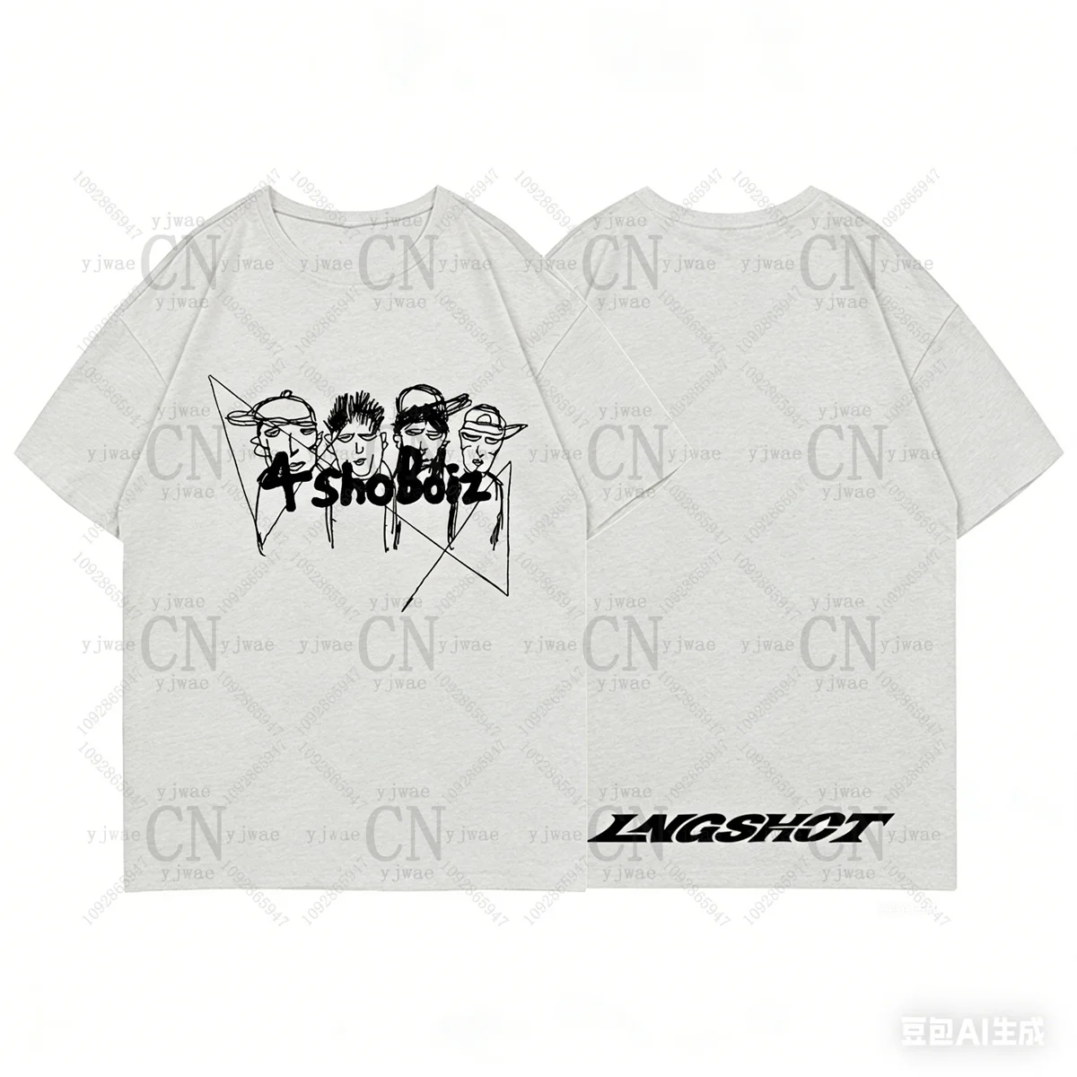 LNGSHOT Member Portrait Graphic T-Shirt Ohyuan Woojin Louis Ryul Kpop Fashion Retro Shirt Summer Men Women Beach T-shirt thumbnail 4