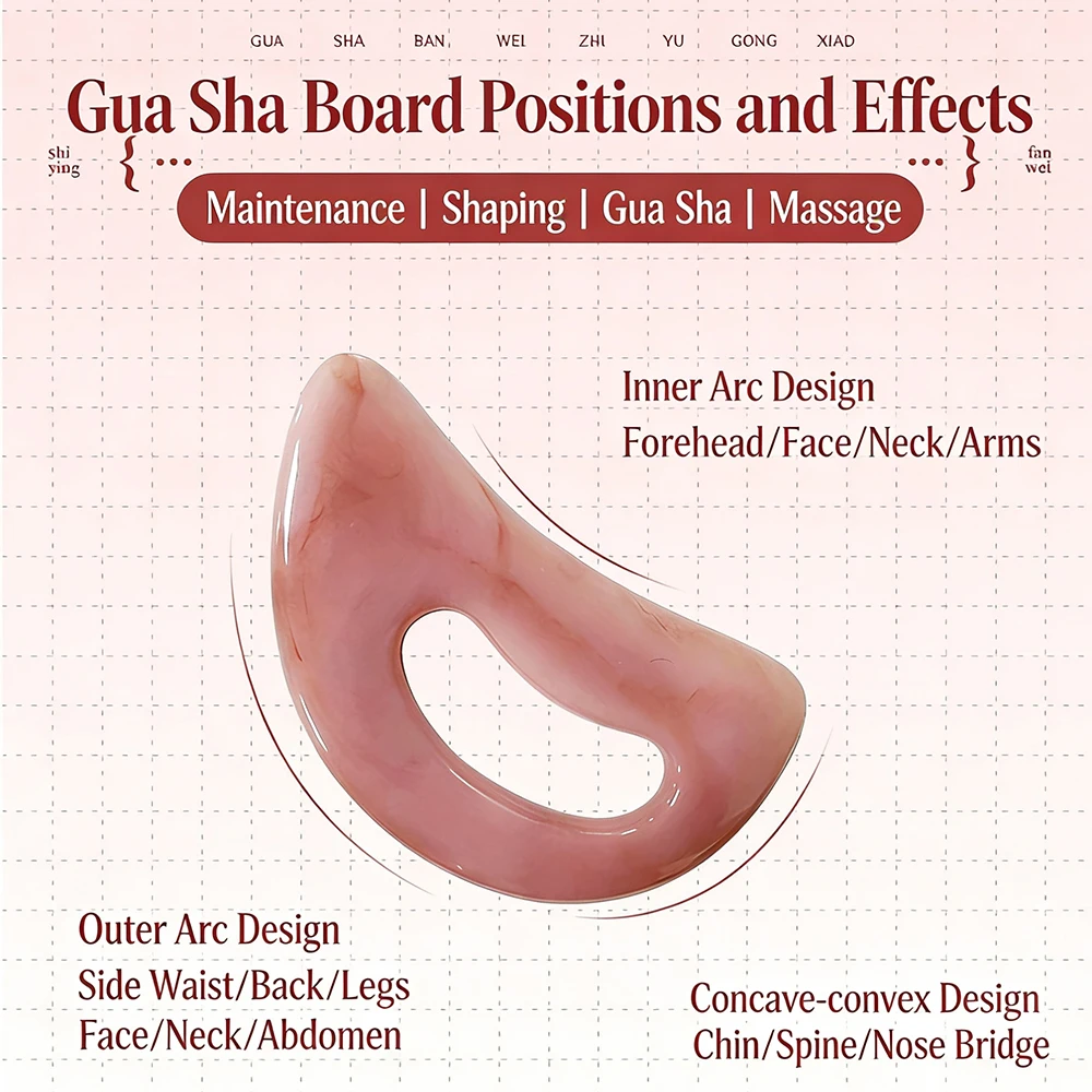 1PC ABS Resin GuaSha Board Facial Body Massage Tool for Face Body Skin Care Anti-Aging Relaxation Beauty Skincare Scraping Tools thumbnail 2