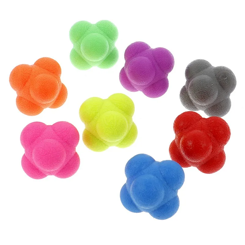 Hexagon Reaction Ball Professional Speed Agility Coordination Reflex Workout Sports Fitness Training Ball for Child and Adult thumbnail 5