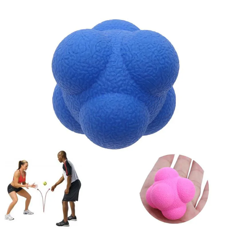 Hexagon Reaction Ball Professional Speed Agility Coordination Reflex Workout Sports Fitness Training Ball for Child and Adult thumbnail 2