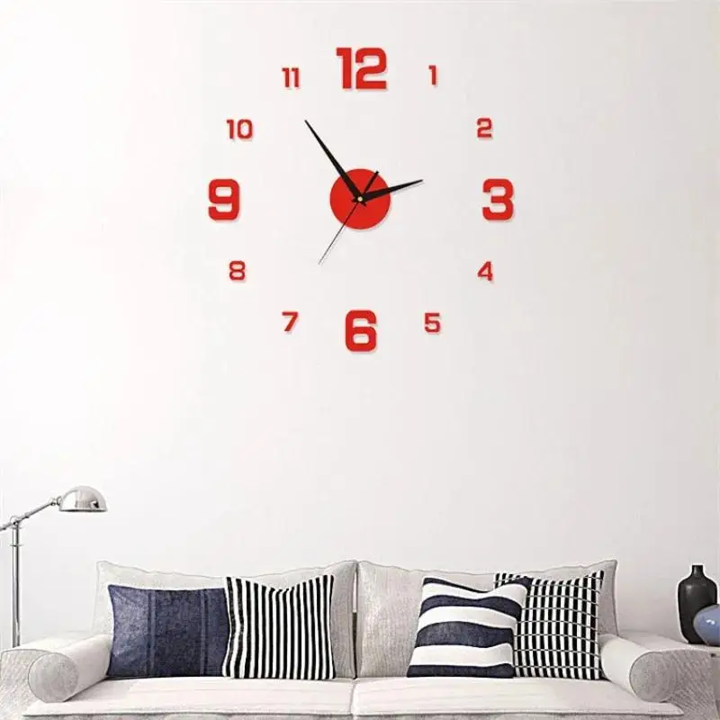 Luminous Digital Clock DIY Stereoscopic Wall Clock Silent Clock Living Room Bedroom Wall Clock Home Decorations thumbnail 2