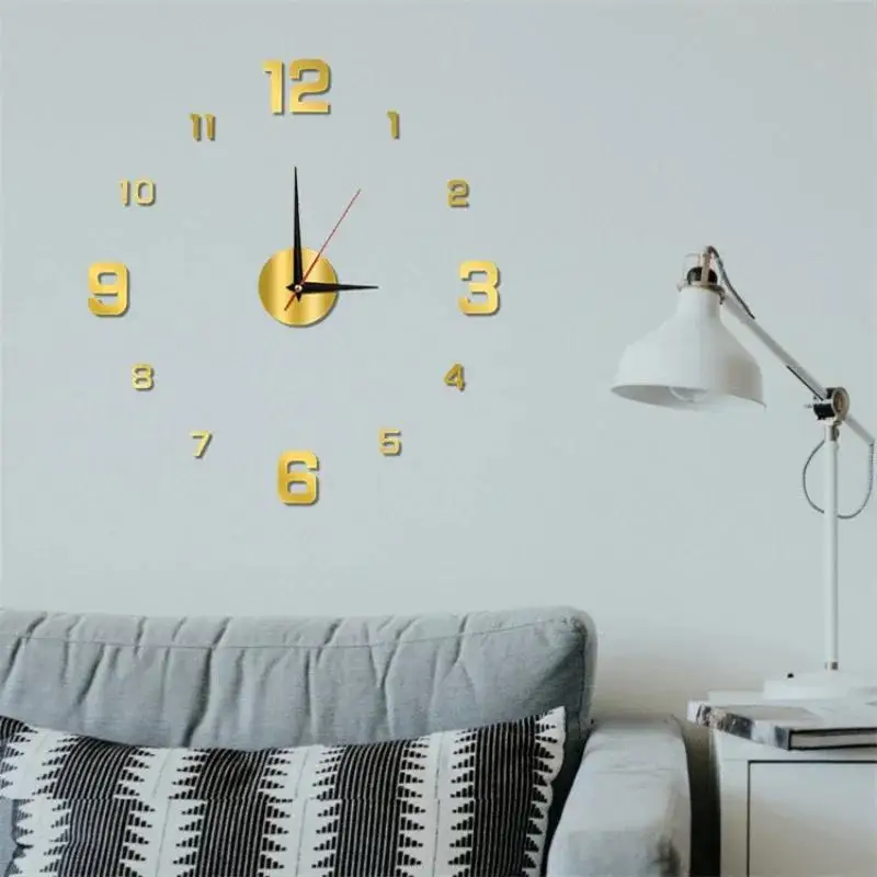 Luminous Digital Clock DIY Stereoscopic Wall Clock Silent Clock Living Room Bedroom Wall Clock Home Decorations thumbnail 5