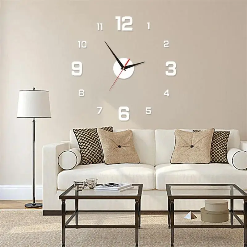 Luminous Digital Clock DIY Stereoscopic Wall Clock Silent Clock Living Room Bedroom Wall Clock Home Decorations thumbnail 3