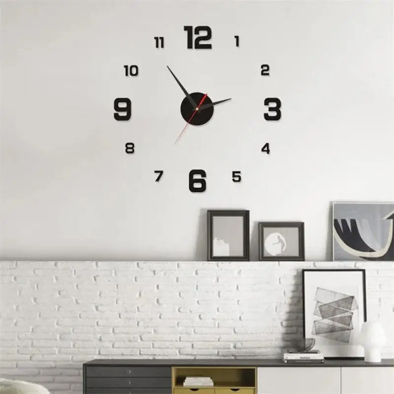 Luminous Digital Clock DIY Stereoscopic Wall Clock Silent Clock Living Room Bedroom Wall Clock Home Decorations thumbnail 6
