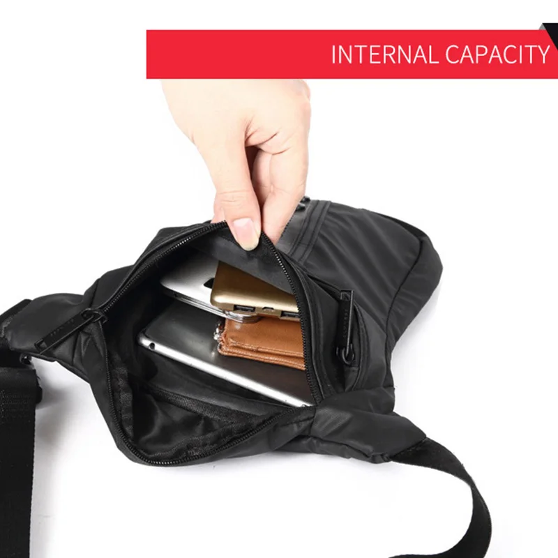 Buylor Men Leg Bag Canvas Nylon Multi-Functional Chest Bag Motorcycle Rider Outdoor Sports Sling bag Casual Travel Crossbody Bag thumbnail 2