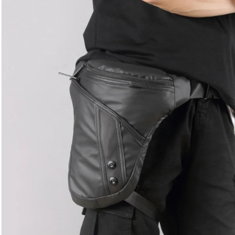 Buylor Men Leg Bag Canvas Nylon Multi-Functional Chest Bag Motorcycle Rider Outdoor Sports Sling bag Casual Travel Crossbody Bag