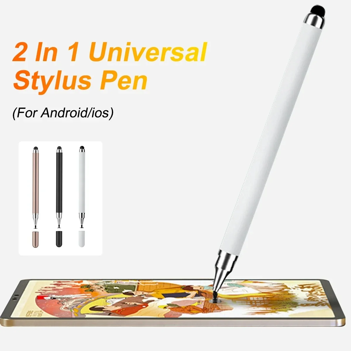 Universal 2 In 1 Stylus Pen For iOS Android Touch Pen Drawing Capacitive Pencil For iPad Samsung Xiaomi Tablet Smart phone thumbnail 3