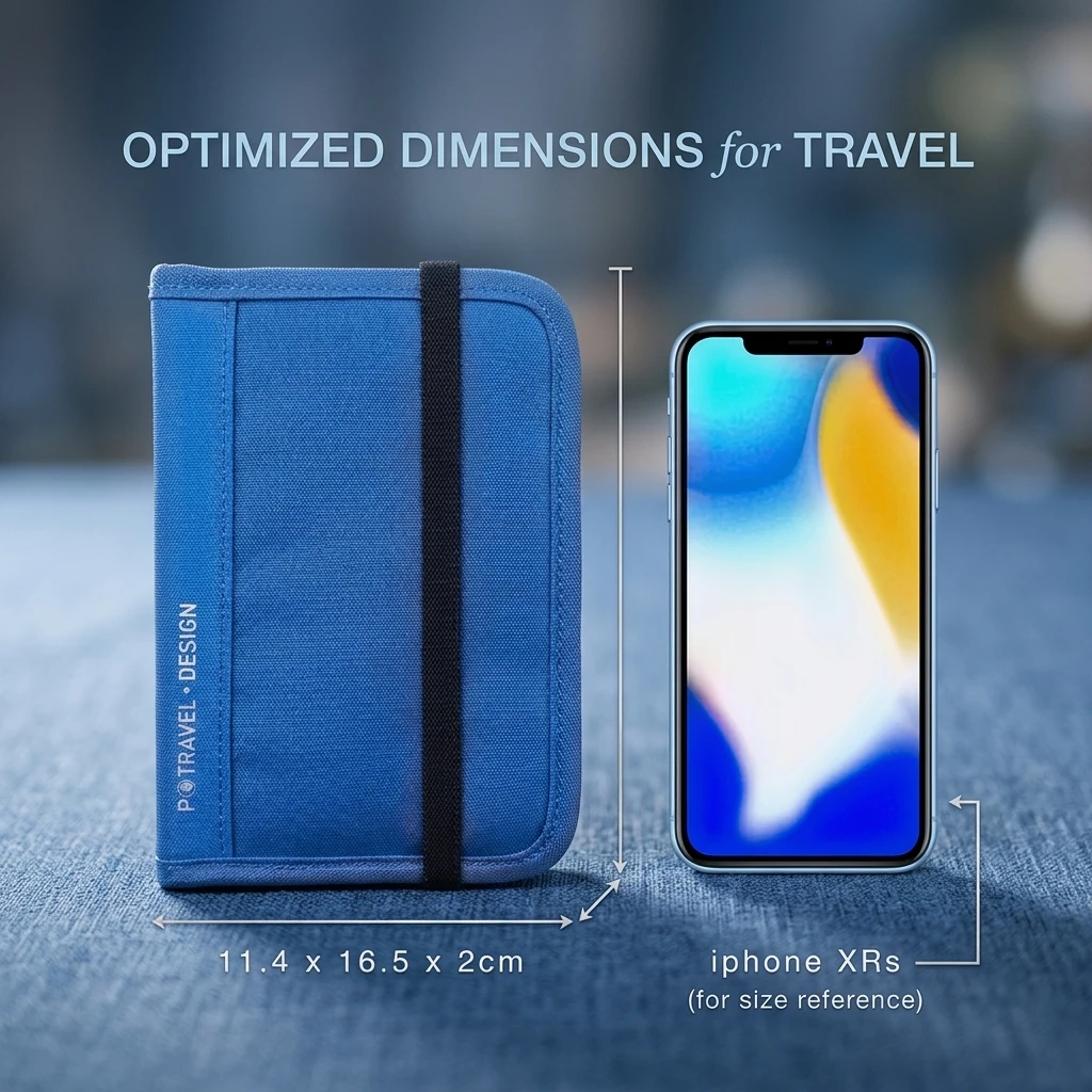 RFID Blocking Travel Wallet Passport Holder Multifunction Credit Card Case Men Women ID Document Organizer Anti-Theft Pouch thumbnail 6