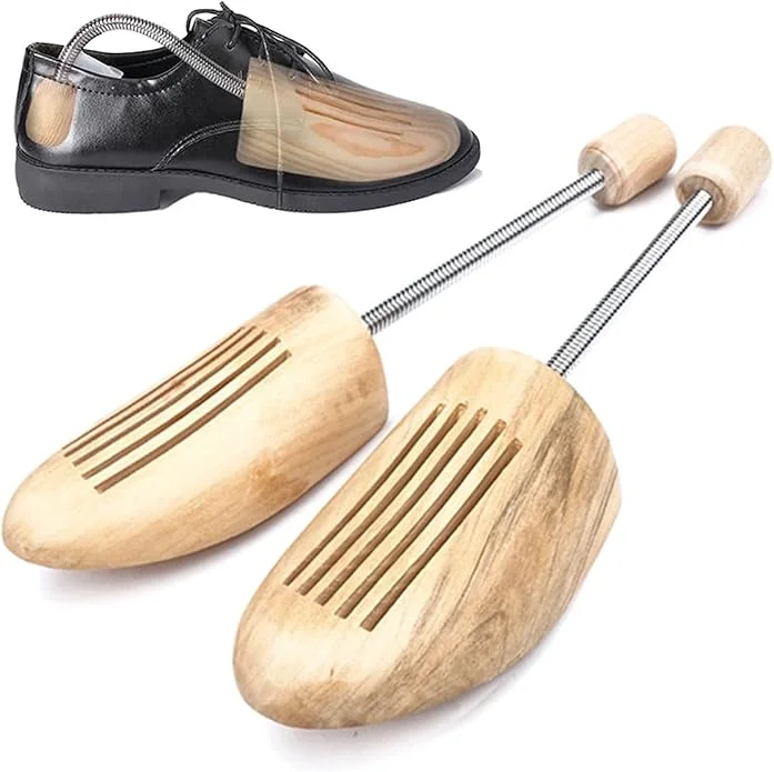 Solid Wood Spring Shoe Trees - Anti Deformation Stretcher for Men Women - Internal Shaping Anti Wrinkle Shoe Lasts 2Pcs/4Pcs thumbnail 2
